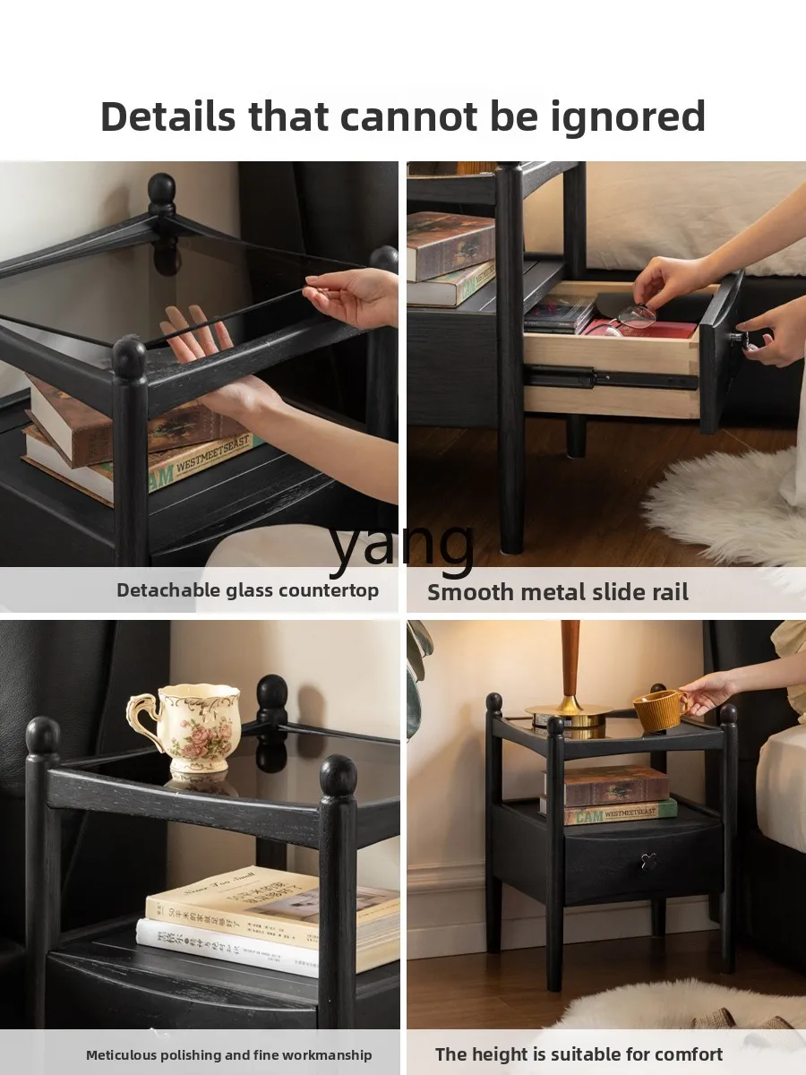 TGF طاولة بجانب السرير من الخشب الصلب، خزانة من خشب الكرز الفرنسي القديم لغرفة النوم، مضخة واحدة، خزانة واحدة #4