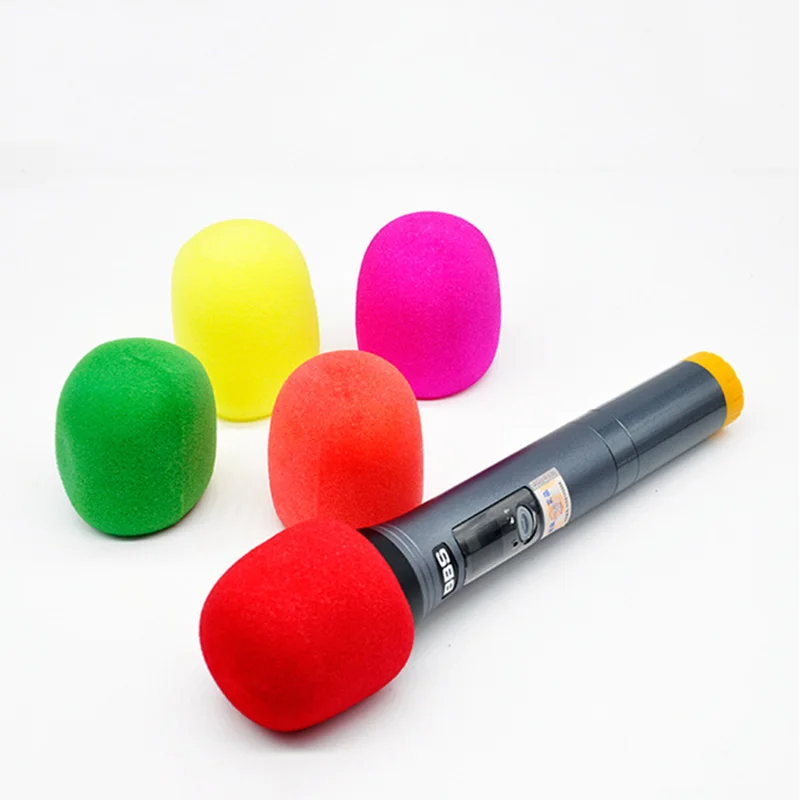 10pcs Sponge Microphone Cover Home KTV Microphone Sponge Cover Sprayproof Windproof Sponge Cover Home Party Festival