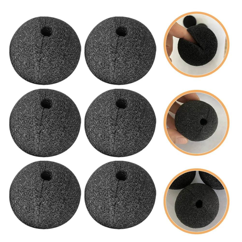 

10 шт., черный нос клоуна для косплея, костюм на Хэллоуин, цирковая вечеринка, забавное платье, костюм клоуна для косплея, реквизит, аксессуар для декора