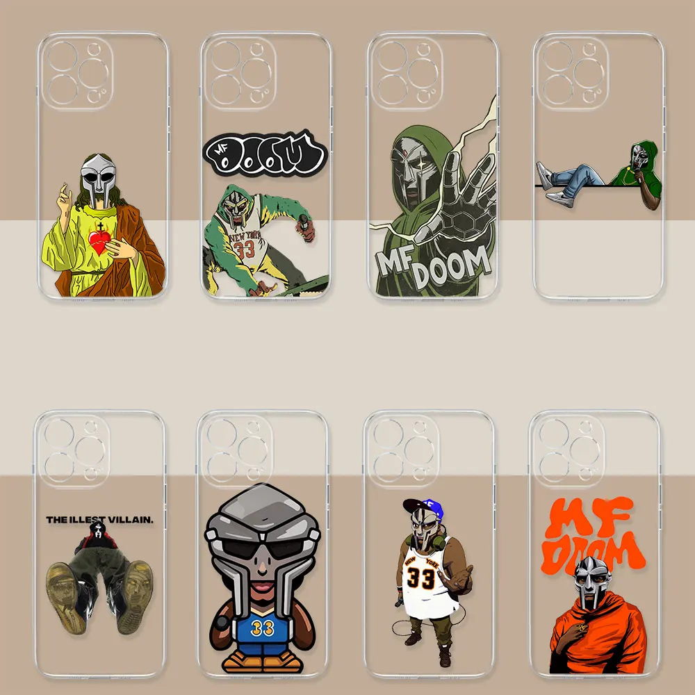 Hop Rap MF DOOM Rapper Phone Case For Samsung Galaxy S24Ultra S20 S21 S22 S23 Fe S10 Plus Note 20 24 Ultra 5G Transparent Cover