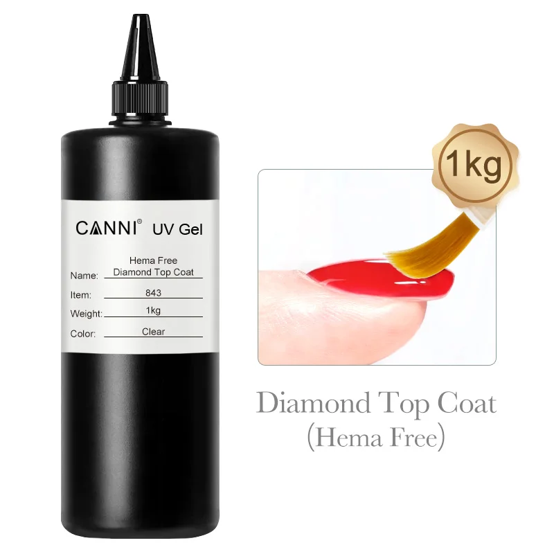 

CANNI HEMA FREE Gel Nail Polish Raw Material 1L Soak Off UV LED Gel Varnish Refillment Gel Diamond Long Wear Top Coat Gel