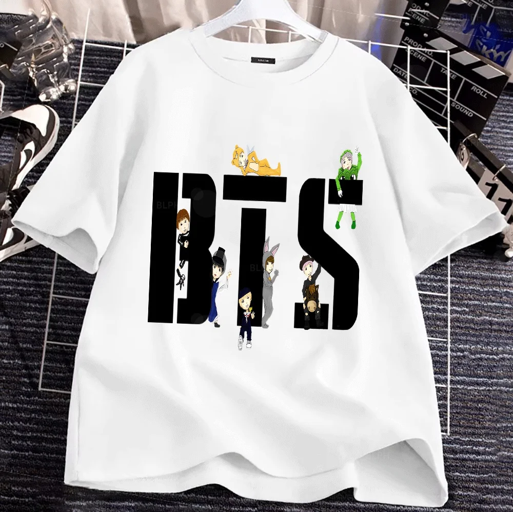 

Family Matching Hoodies BTS Jersey Cute Cartoon Print Kpop Style Parent-Child Casual Sweatshirt for Adults Kids Autumn Winter To