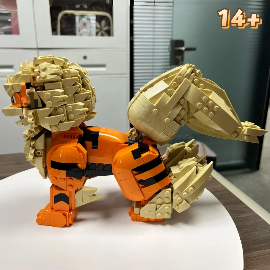 2026 New 1190pcs Elf Orange Hound Fire Puppy Monster Wind Speed Dog Building Blocks Puzzle Model Toy For Birthday Ornament Gifts