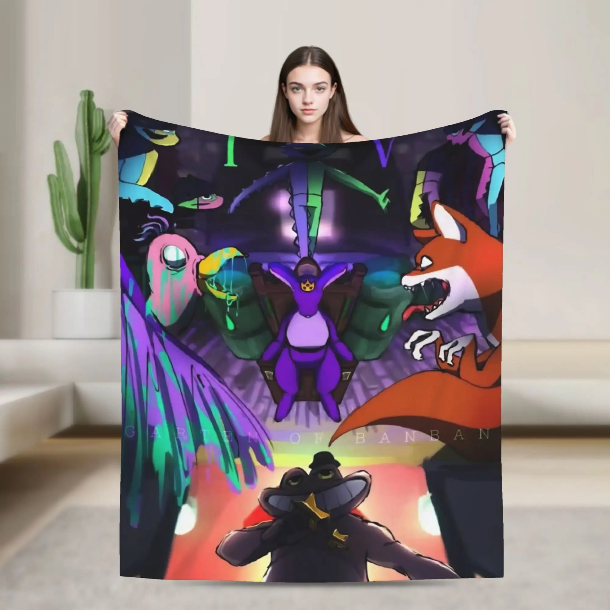 

Super Soft Garten of Banban Funny Games Throw Blanket Premium Fleece Flannel Lightweight Bed Blanket Super Cozy Blankets