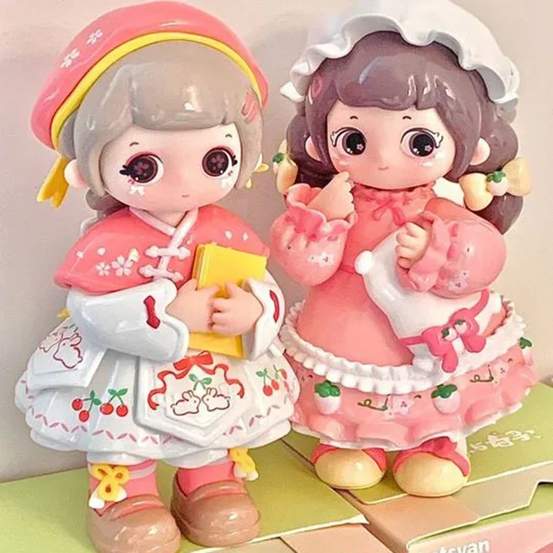 Blind Box Kawaii Ziyuli Figure Spring Only Series Cartoon Girl Figure Collectible Model Caja Ciega Desktop Ornaments Girl'S Gift