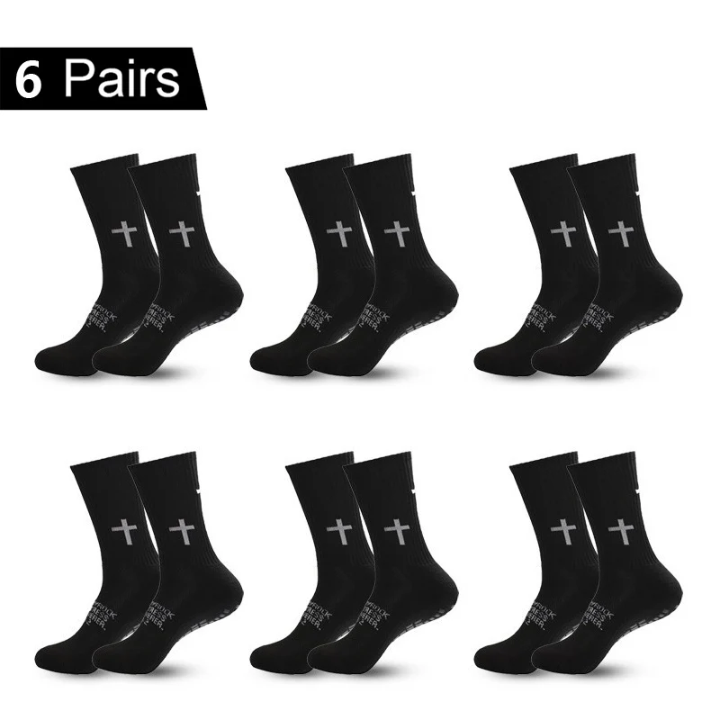 4/5/6 Pairs Anti-slip Football Socks Men Woman Breathable Soccer Basketball Tennis Sports Socks Cycling Riding Socks Yoga Sock