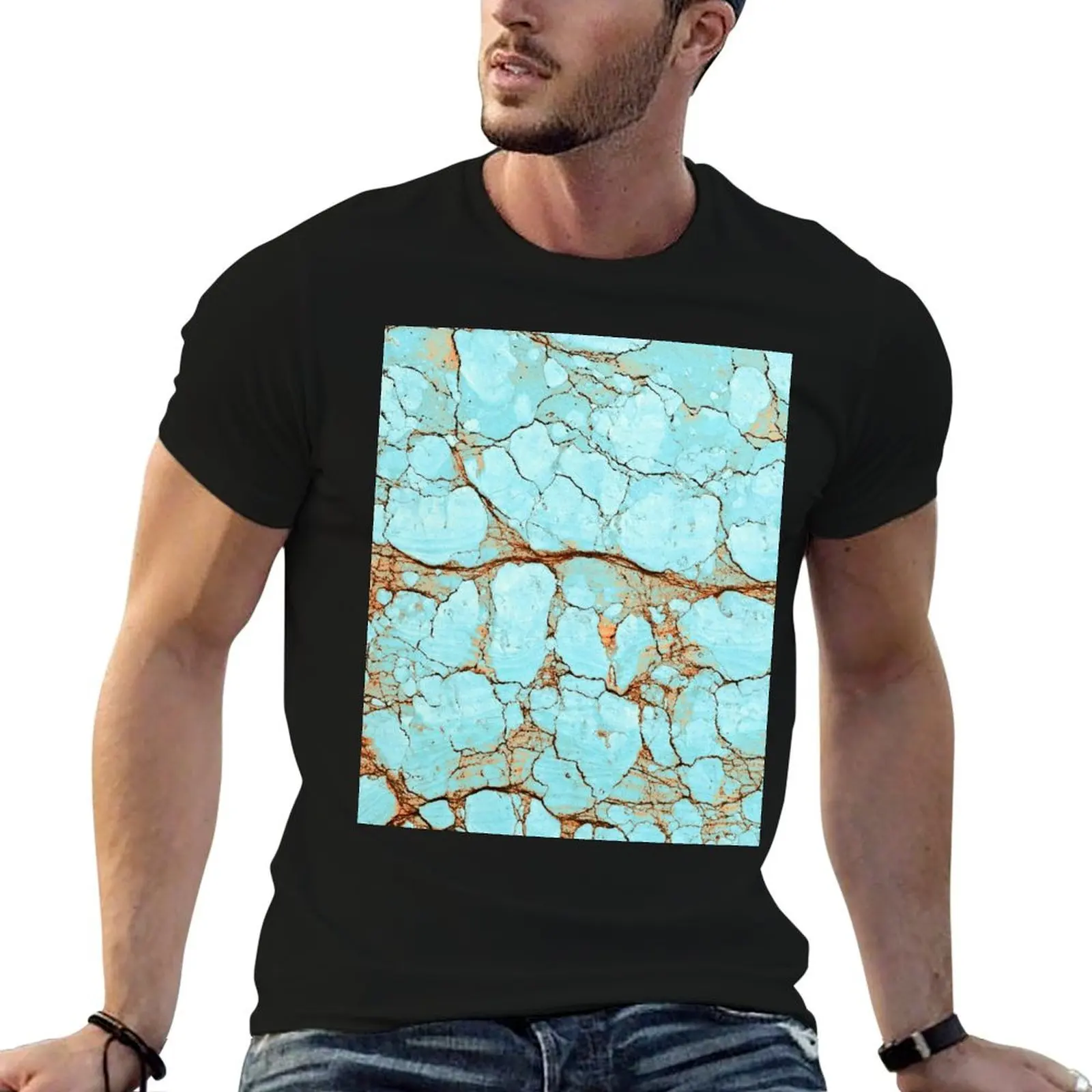 Rusty Cracked Turquoise T-Shirt blanks vintage clothes vintage graphic tee shirt mens graphic t-shirts hip hop