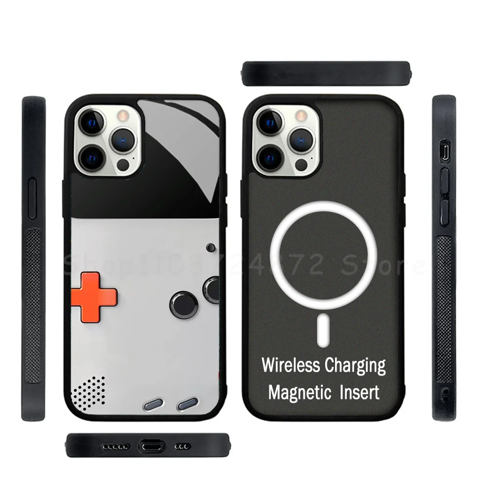 G-Gameboy Phone Case Strong Magnetic For IPhone 15 14 13 Pro Max Mini Alex Mirror For Magsafe Wireless Charging Cover