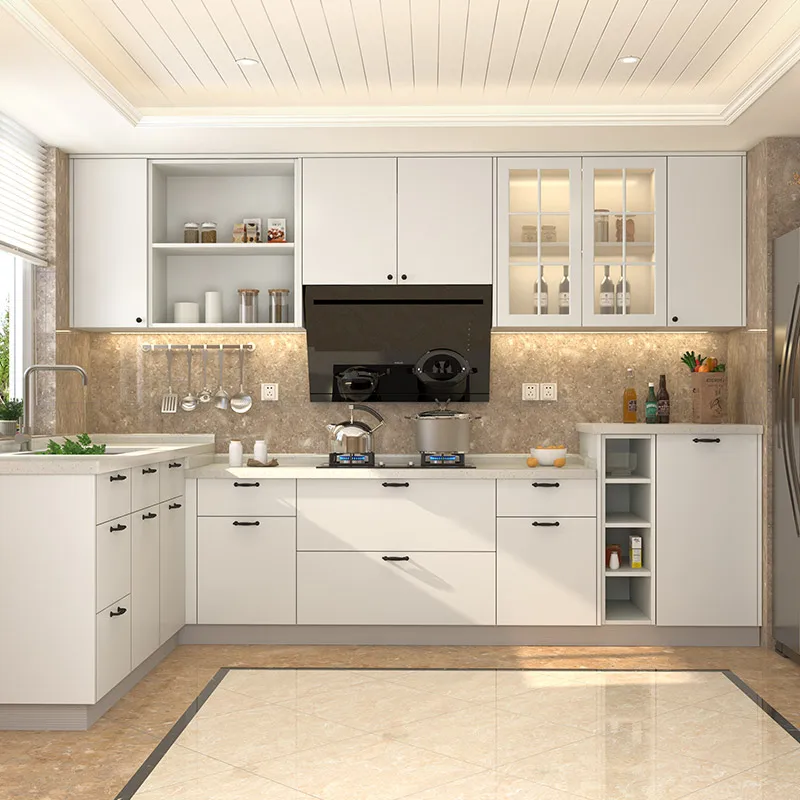 nc-Complete Custom Kitchen Cabinet Set for Home Renovation with Smart Storage Island Pantry# image 3