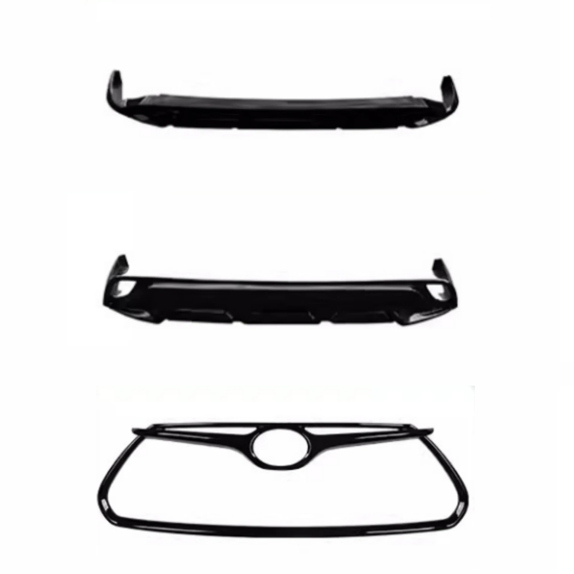 

Черная передняя и задняя рама радиатора губ для Toyota Highlander 4-го поколения 2022 модифицированный Комплект кузова автомобильные аксессуары