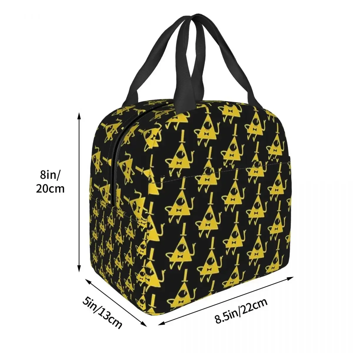 Bill Cipher Insulated Lunch Bags Waterproof Picnic Bags Thermal Cooler Lunch Box Lunch Tote for Woman Work Kids School