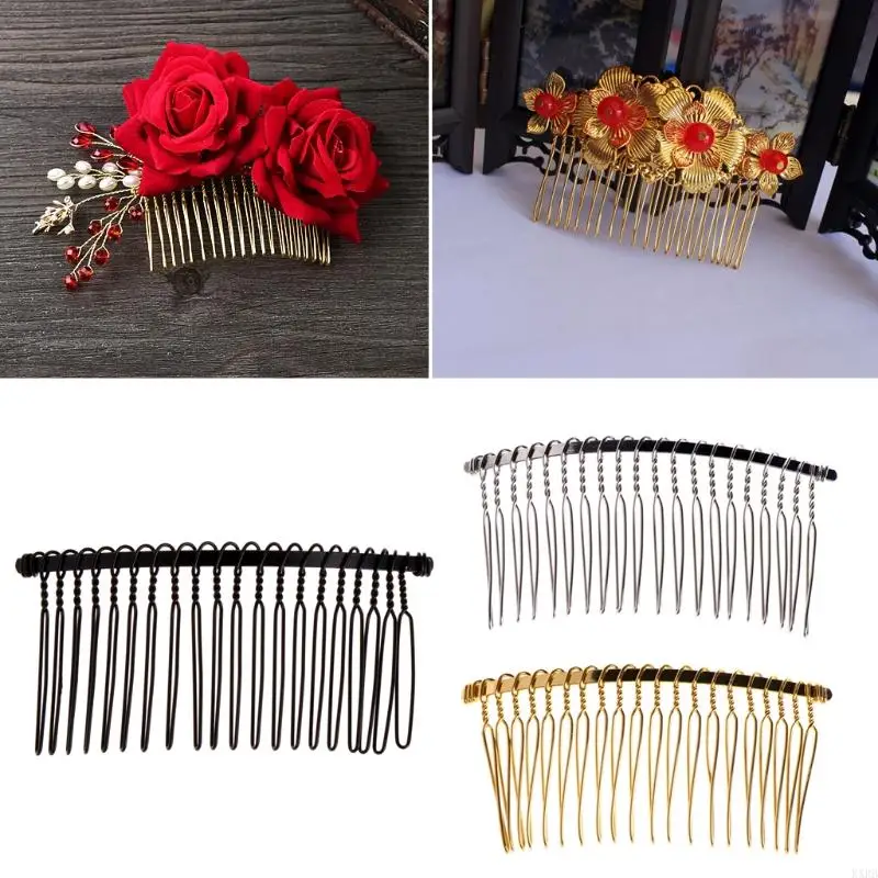 KXRB Metal Wire Hair Combs 20 Teeth Bridal Hair Clip DIY Hair Clip Accessory for Girl