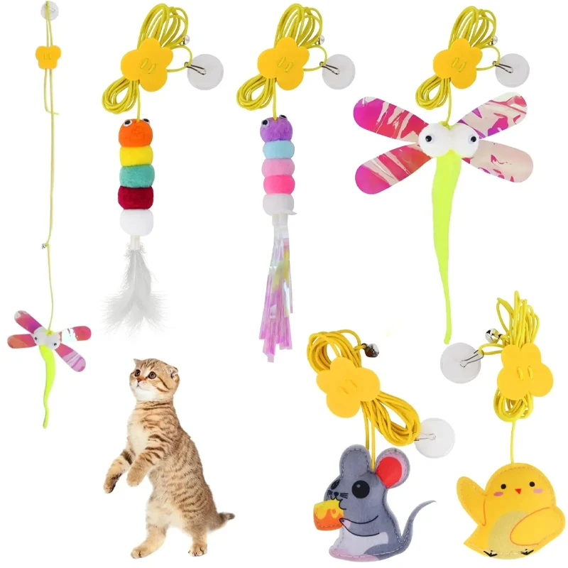 

New Cat Toy Hanging Door Teasing Cat Rope Long Rope Teasing Interactive Toy For Pet Cat Accessories Supplies