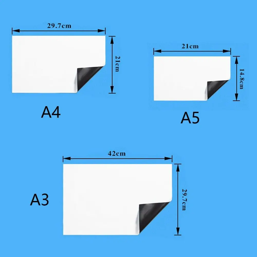 Creative A3/A4/A5 ตู้เย็นแม่เหล็กไวท์บอร์ด Erasable Bulletin Board รายเดือนสีขาว Board Reusable ตู้เย็นสติกเกอร์