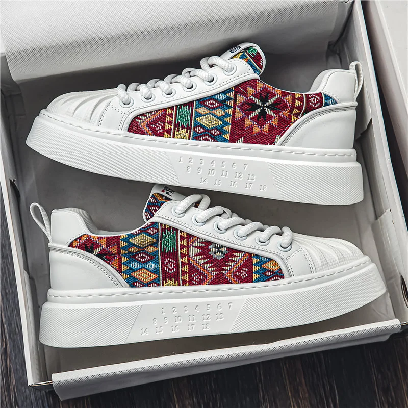 2024 Luxury Classic Shell Toe Canvas Shoes Men Designer Print Vulcanized Sneakers Man Comfortable Platform Casual Mens Sneakers