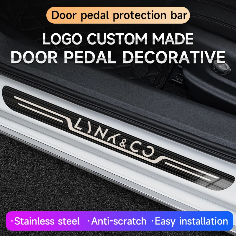 Stainless steel threshold bar for automobiles For LYNK&CO 03 PHEV 05 09 PHEV 09 MHEV 01 06 02 03