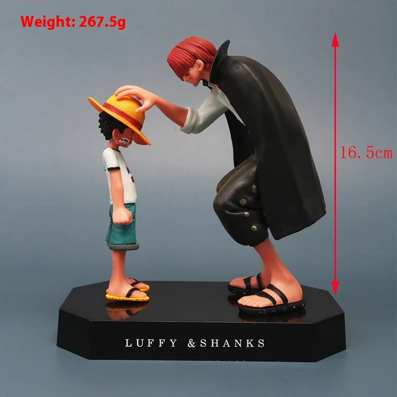 Toy Ornament Peripheral Piece Figurine Red Haired Shanks Gives A Straw Hat To Childhood Luffy Doll Toy Cake Ornament Gifts