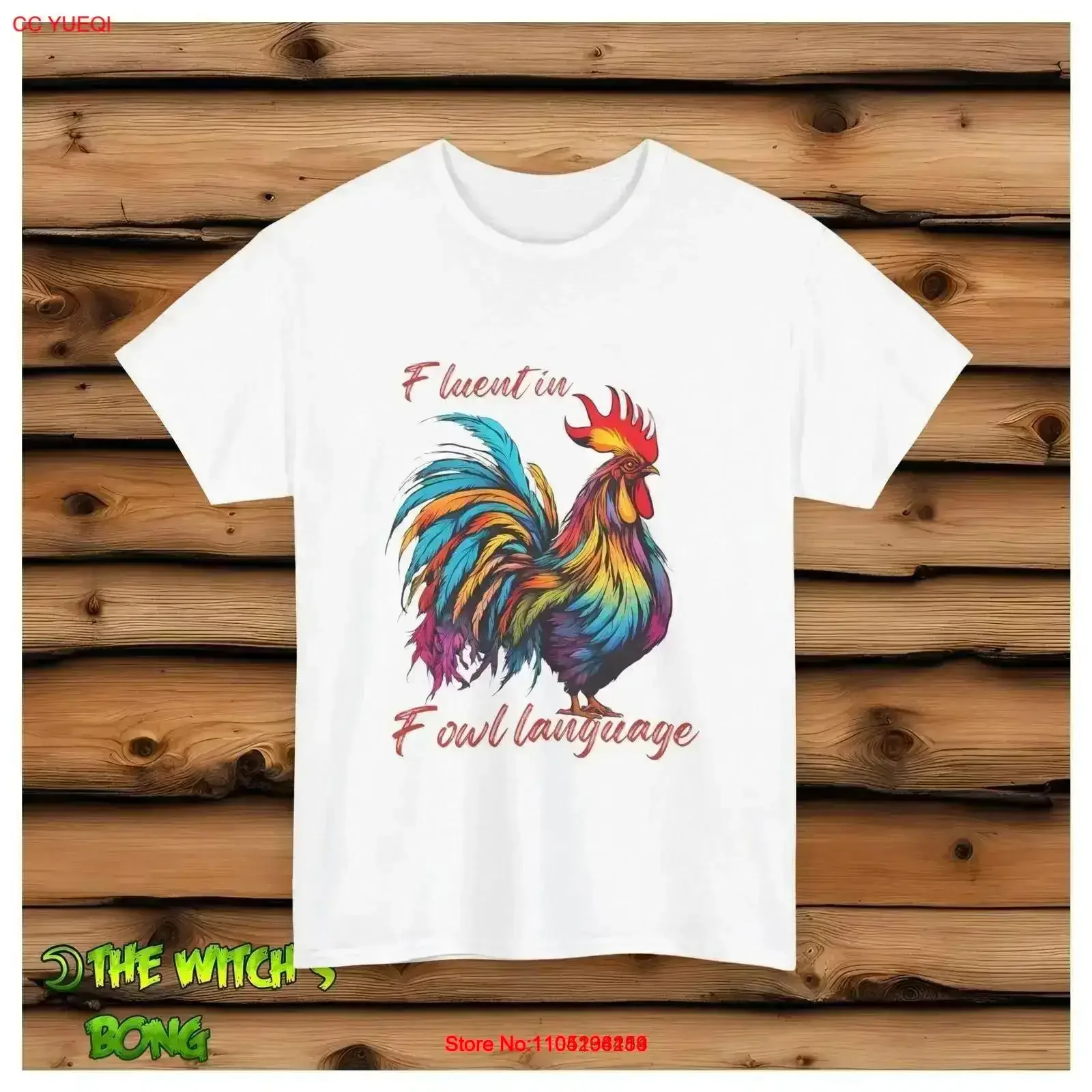 Fluent in Fowl Language funny chicken Farm T shirt vintage Washed fashion Casual Comfortable Slightly Versatile Soft vintage