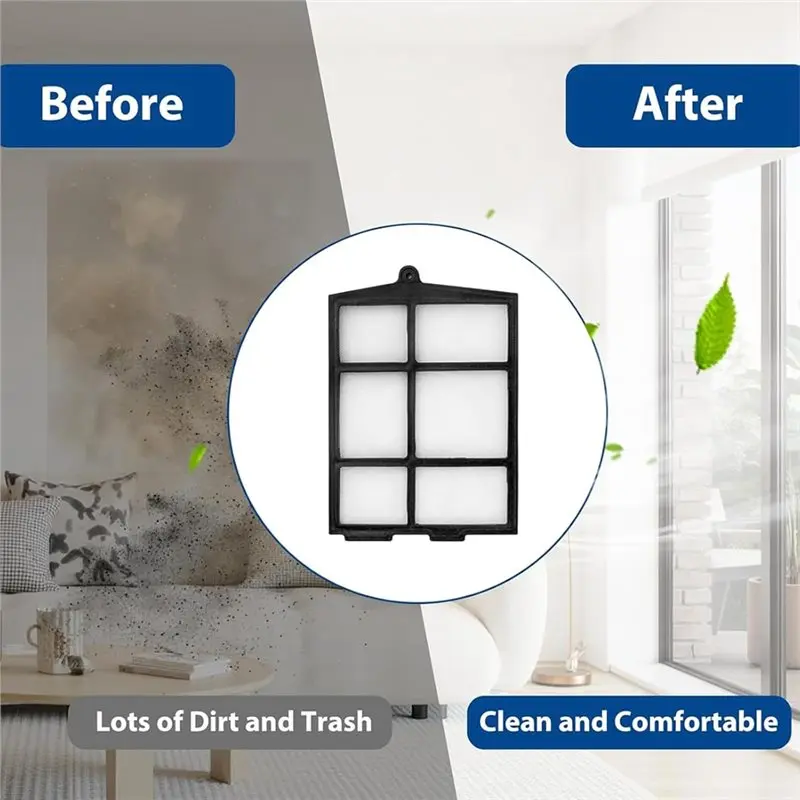 ABUD-Hepa Replacement Filter(6PCS) For Shark AV2800ZE RV2820YE RV2820ZE AV2820S AV2820XEUS AV2820AE RV2800AE RV2800S Vacuum Clea