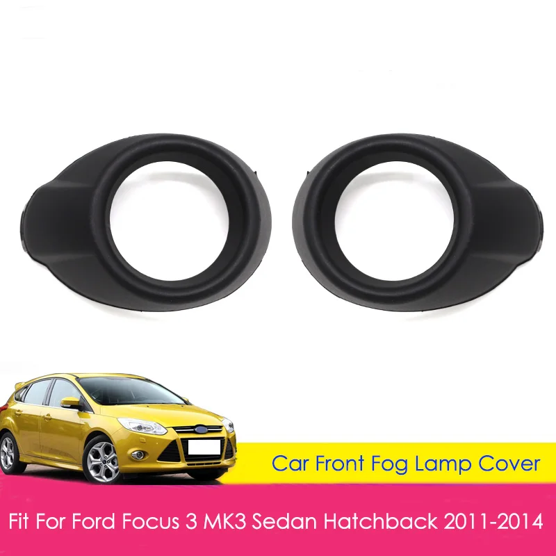 2pcs Per Set Car Styling Front Fog Lamp Frame Modified Head Fog Light Decoration Cover for Ford Focus 3 Accessories ABS Chrome