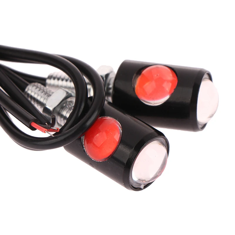 2Pcs Motorcycle License Plate Light DC12V Led Car Tail Bulb Lens High Power Screw Bolt Bulbs Lamps Motorbike Accessories