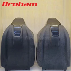 2PCS Real Carbon Fiber Alcantara Backrest Seatback Decoration Cover Seat Back Panel For BMW X3 X4 M3 M4 Car Backseat Protectors