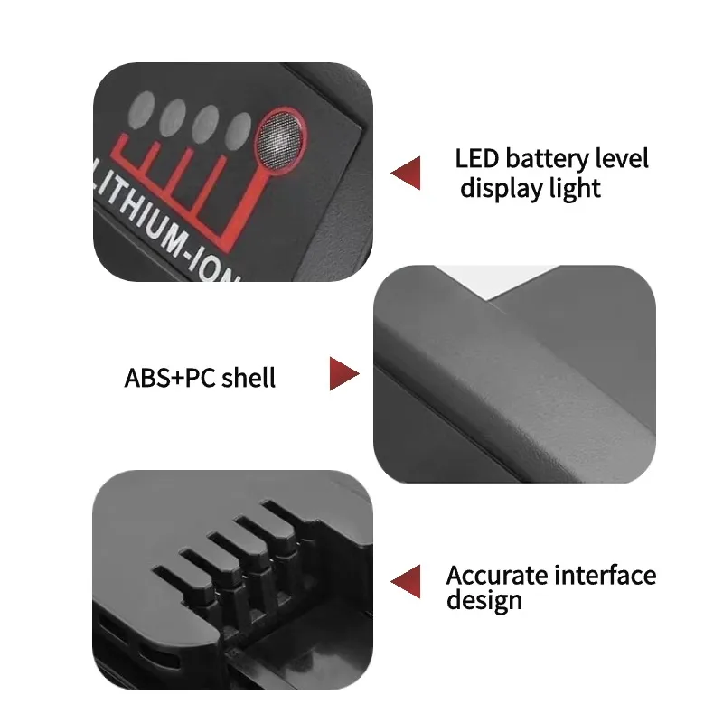 Imagem -04 - Bateria de Lítio de Substituição para Ferramentas Elétricas sem Fio 18v 9ah 12ah Milwaukee M18 xc 4811-1860 48-11-1850 48-11-1840 48 11 1820