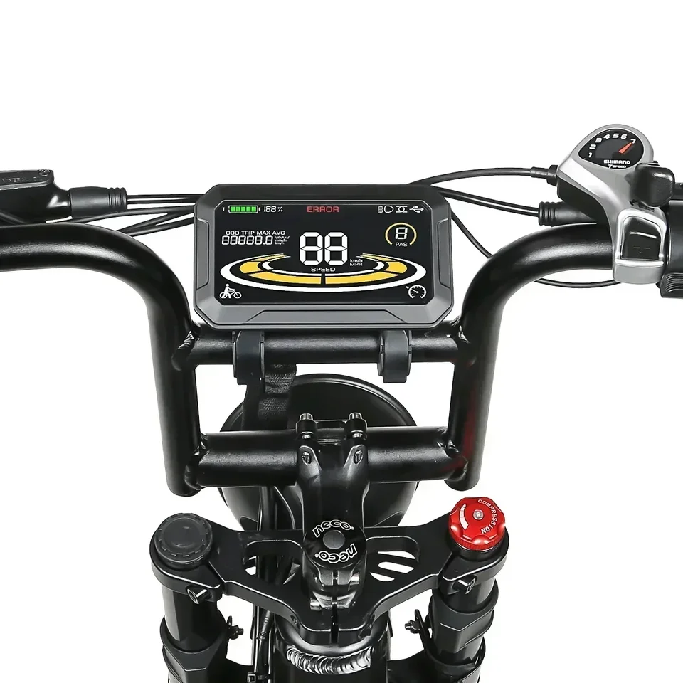 Folding RS-A02 Electric Bike 1200W Motor 48v 17ah Battery 45km/h Electric Bicycle 20 Inch Tire Suitable Mountain Riding E Bike image 10
