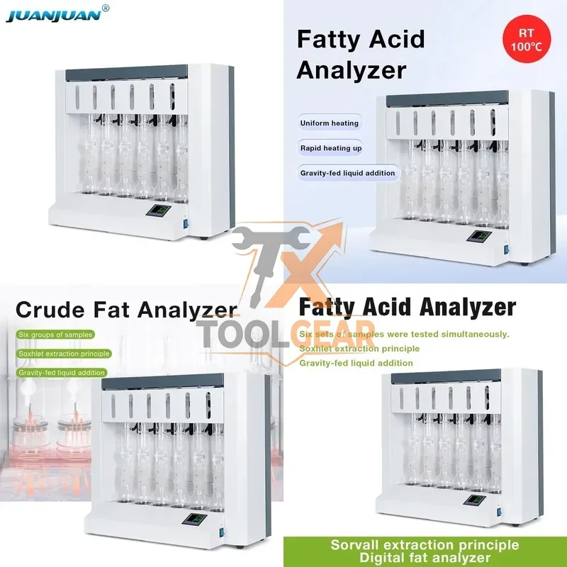 2026 Gran Venta* Venta al por mayor de fábrica Equipo de laboratorio automático para extracción Soxhlet de base biológica cruda 6 * 250ml