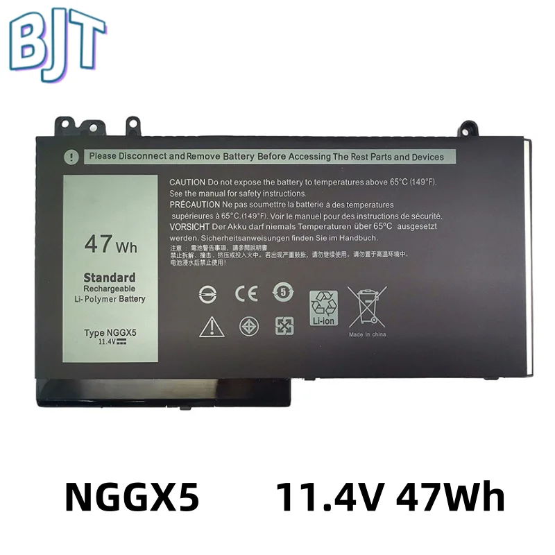 

New Rechargeable 11.4V 47Wh 3917mAh Laptop Battery NGGX5 for Dell Latitude E5250 E5270 E5470 E5550 E5570 M3510 451-BBUJ 451-BBUM