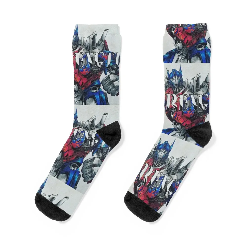 

Transformers Dark of the Moon Optimus Socks funny sock warm winter with print Run Boy Socks Women's