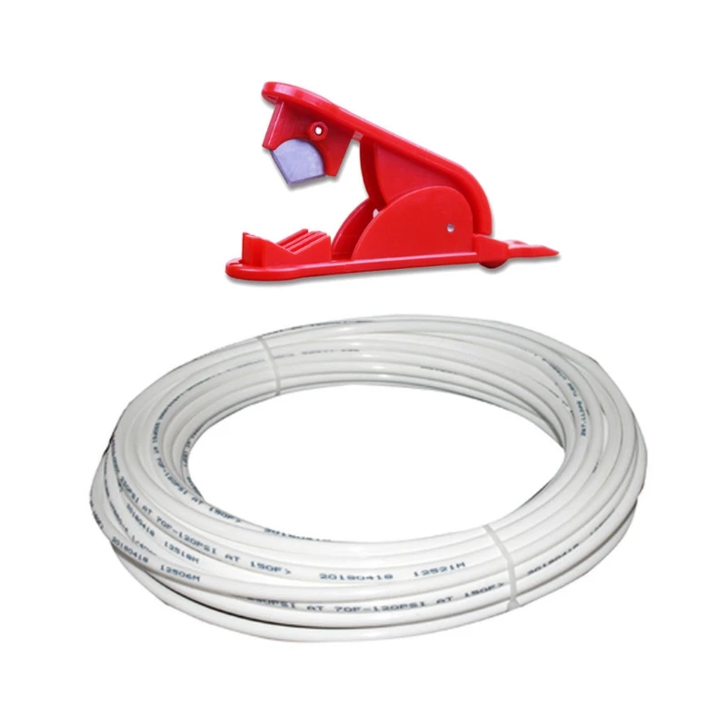 أنبوب خرطوم مرن أبيض عالي الجودة لنظام تصفية المياه RO حوض السمك PE التناضح العكسي 6.5 مللي متر 20 متر/65.61ft 918D