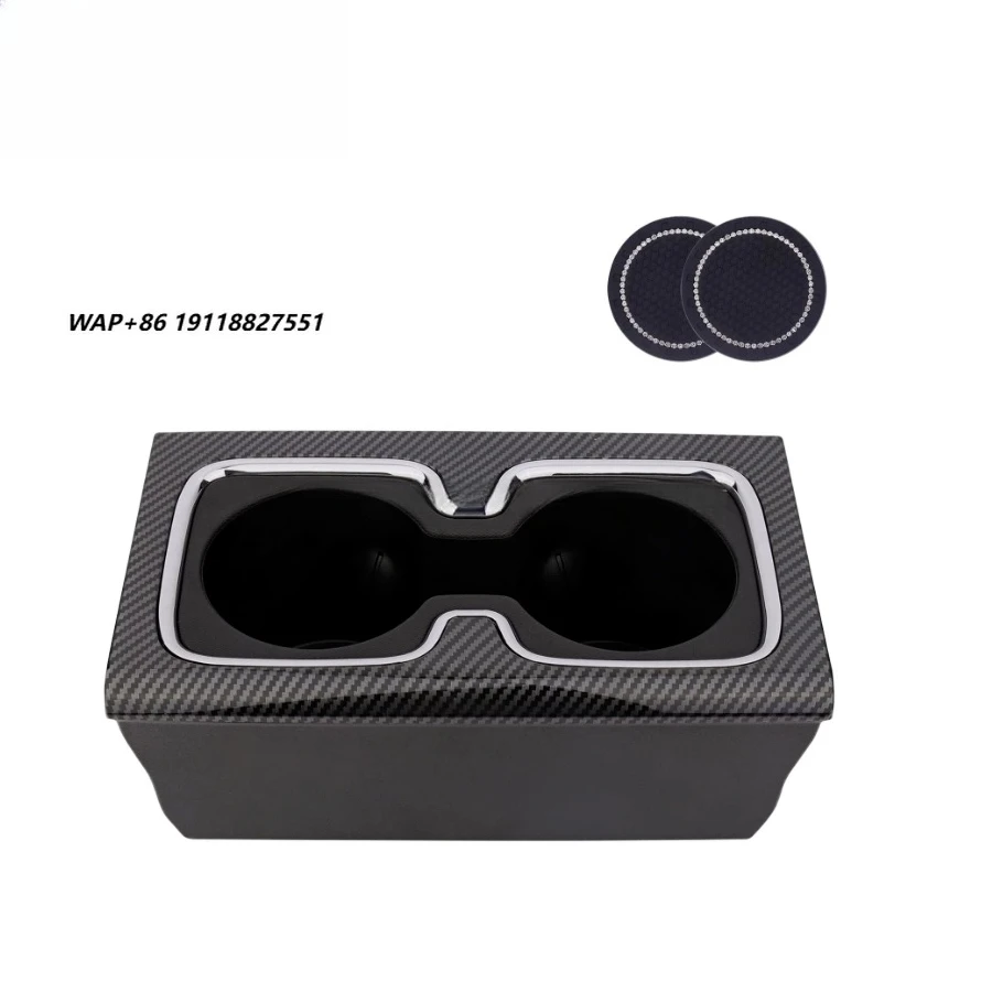 Center Console Cup Holder,Compatible with  Silverado 2015/GMC Sierra 2015 OEM 23467147 Carbon Fiber