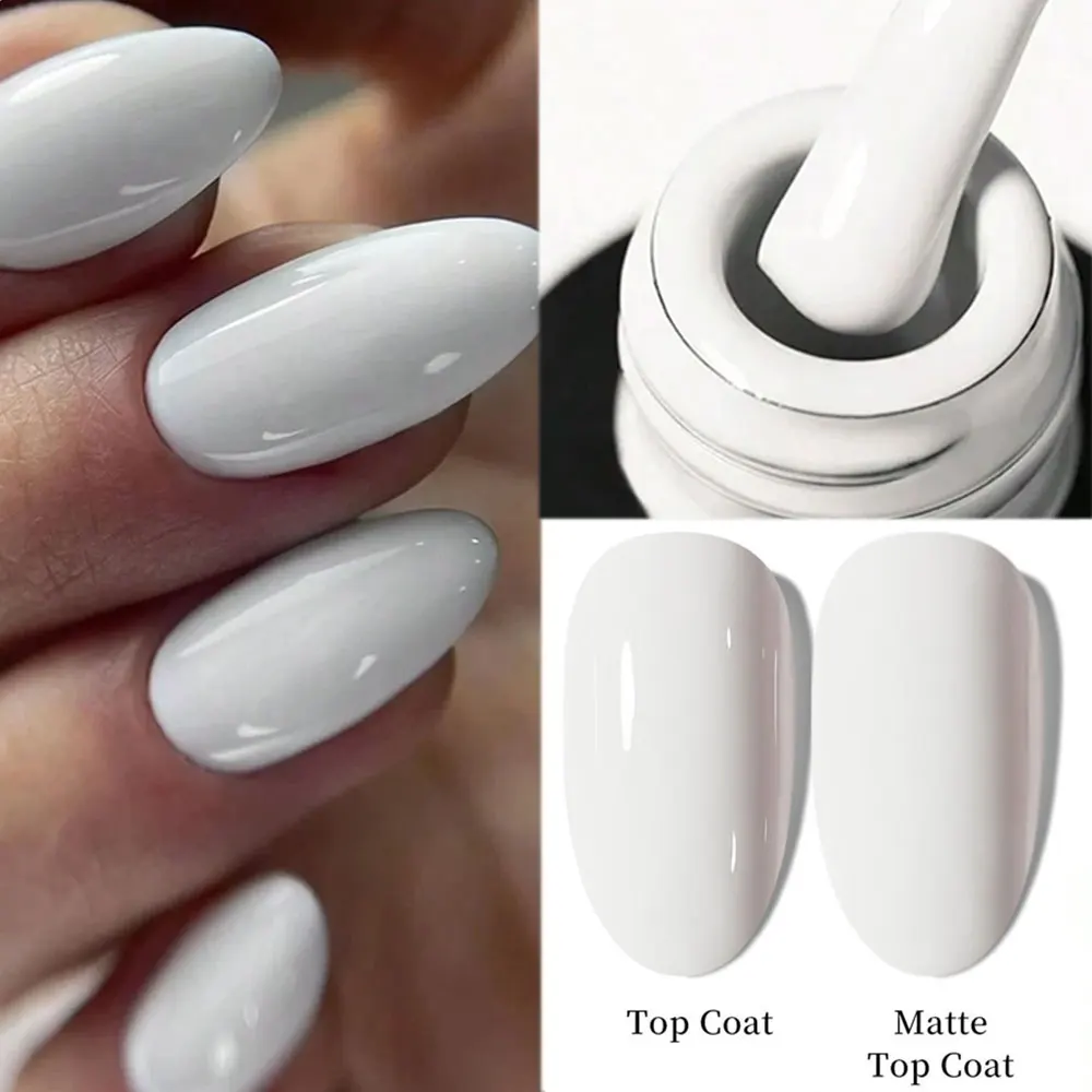 1pcs 7.3ml White Gel Nail Polish French Manicure Gel Polish Semi Permanent Soak Off UV Gel Varnish Base Top Coat Winter Nail 105