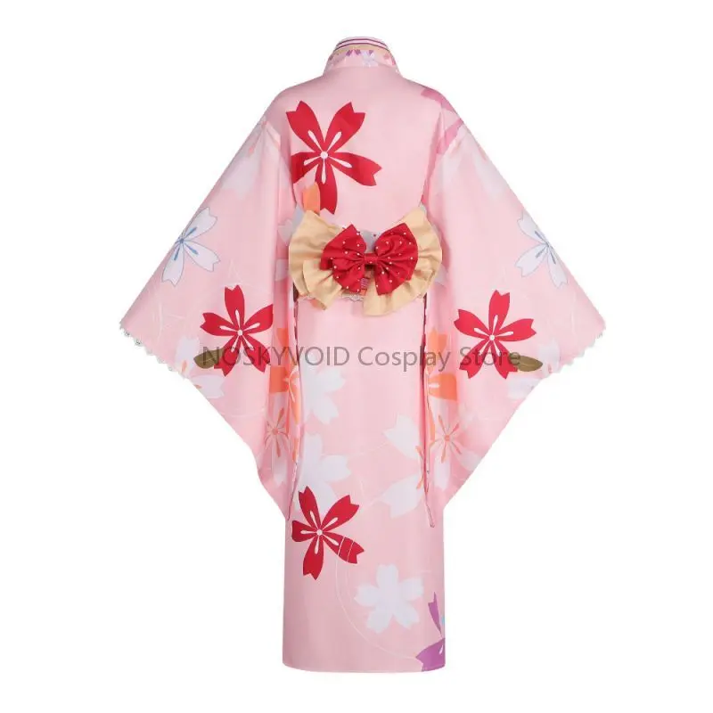 2024 Kaname Madoka Cosplay Kimono Sets Puella Magi Madoka Magica Women's Wafuku Japanese Yukata Sakura Festival Carnival Costume