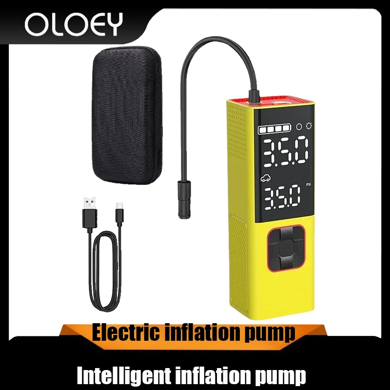 

150W 7500mAh Electric Car Tyre Inflator 12V 70L/Min Portable Air Compressor Motorcycle Bicycle Tire Air Pump For Bike Boat Balls