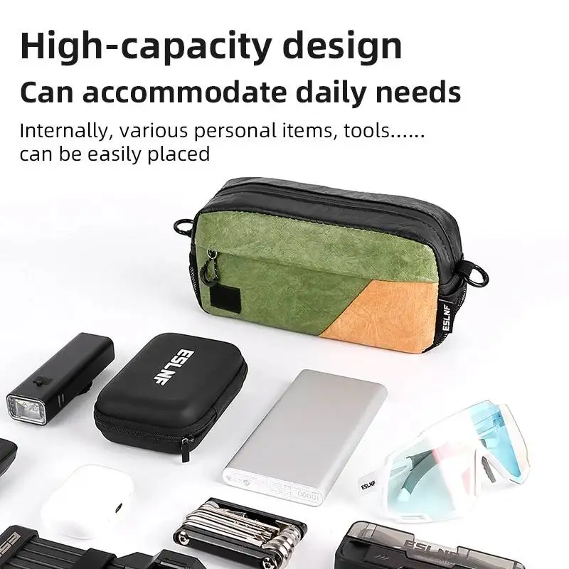 ESLNF Large Capacity Bicycle Front Handlebar Road Easy To Install Storage Bag For Bike Repair