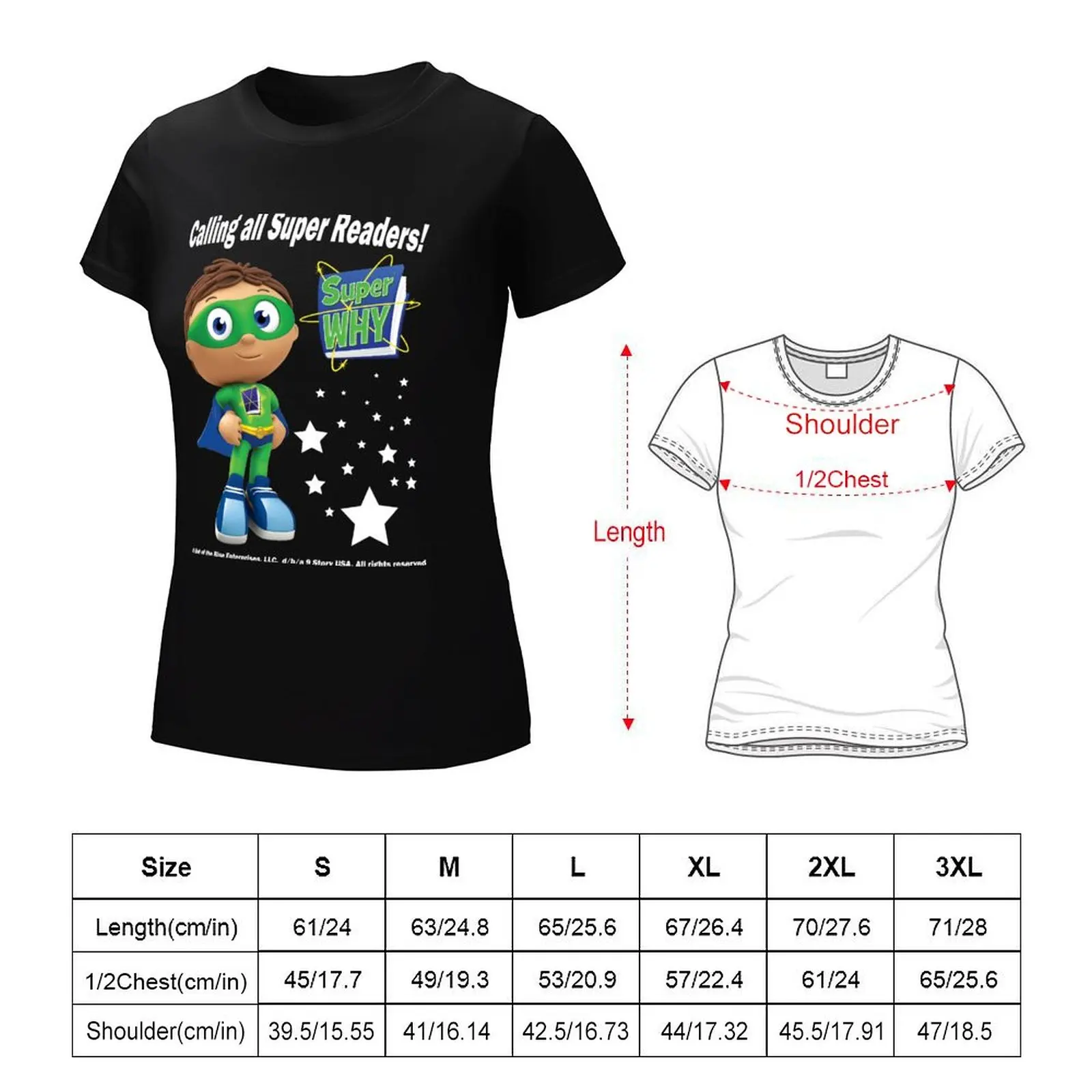 Calling all Super Readers! Super Why T-Shirt summer tops funny designer clothes Women luxury images - 6