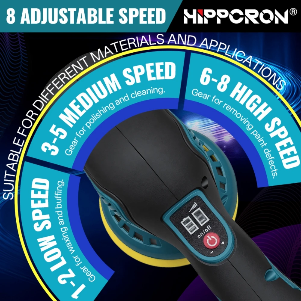 SSOOGTECH Cordless Car Polishing Multi-functional Sanding Machine for Metal Polishing Lightweight Cleaning DIY Tool With Battery - view 3