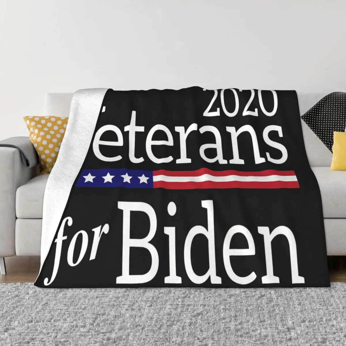 Veterans For Joe Biden 2020 Presidential Campaign Baseball Baseball Hats Women Men Throw Blanket