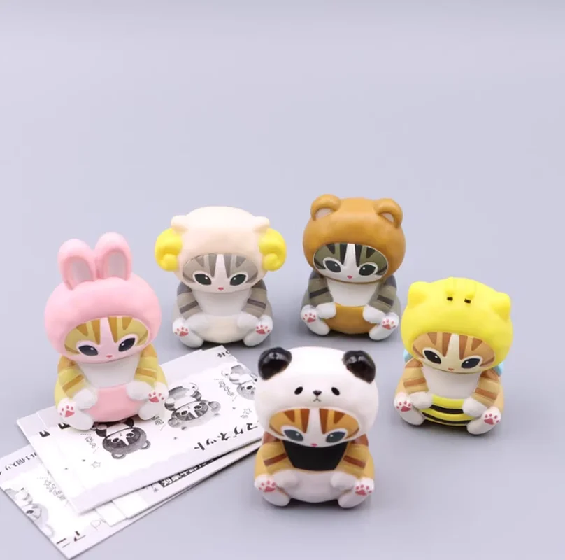 

4cm Mofusand Action Figure Set Animal Hat Doll Lovely Pvc Model Blind Box Desktop Decoration Craft Toys Birthday Present