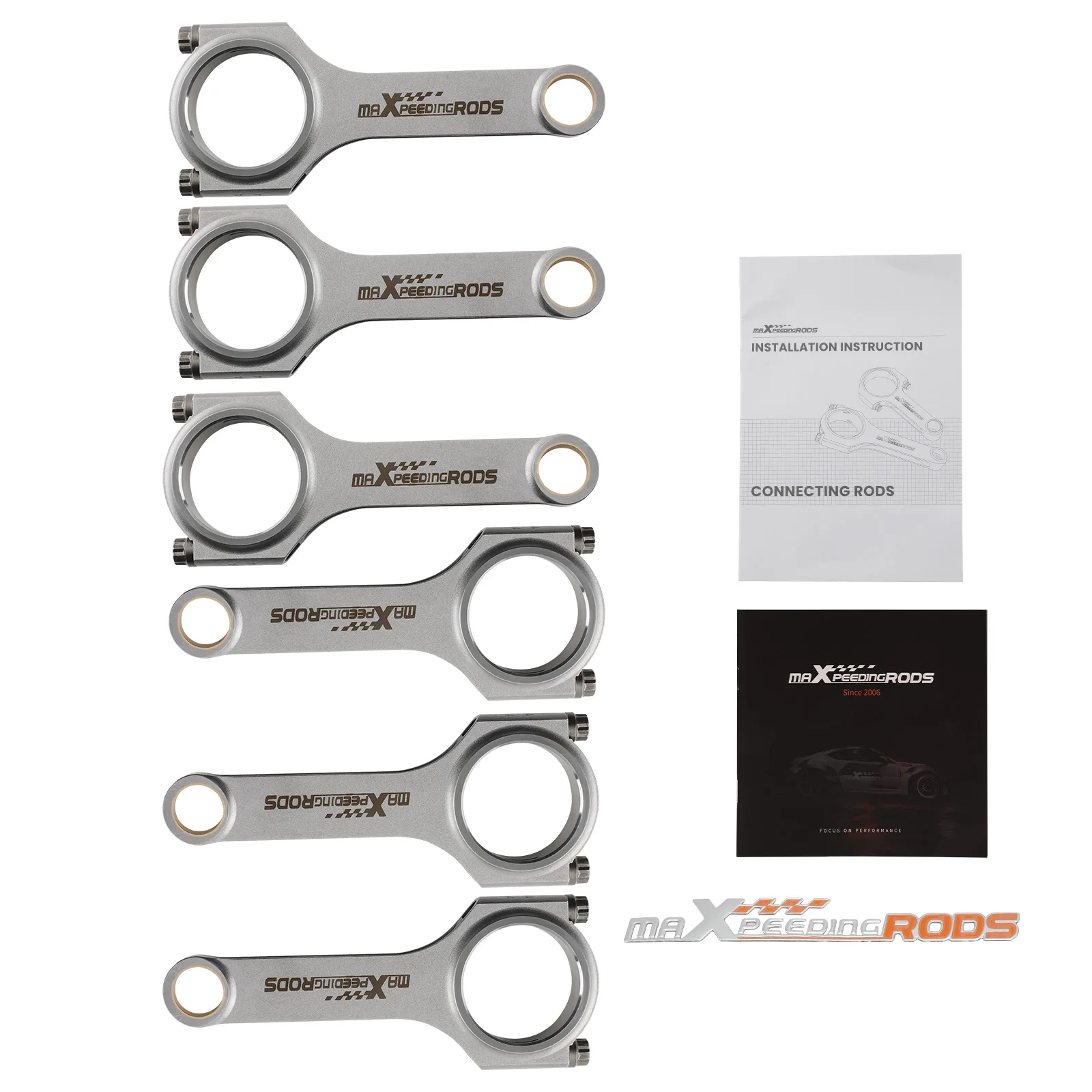 

H-Beam Connecting Rods Conrod for Bmw 1 3 5 7 X6 Z4 Series N54B30 3.0 5.709"