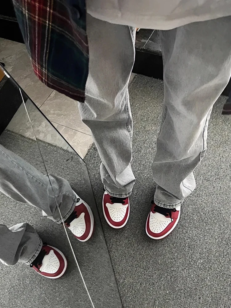 

Ретро-джинсы американского стиля, светло-голубые, расклешенные, из денима, для мужчин и женщин, с флисовой подкладкой, прямые повседневные брюки, Cleanfit, с высокой талией, длинные