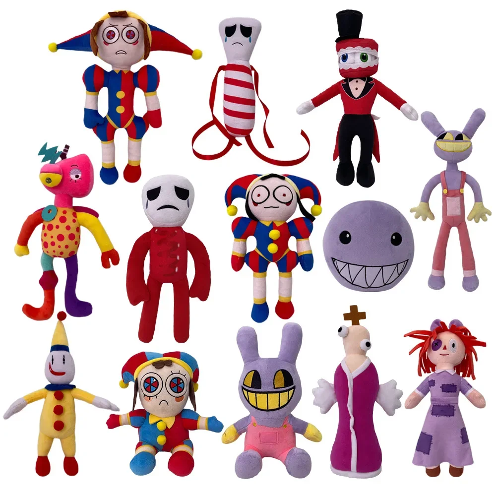 16-43cm The Amazing Digital Circus Plush Toy Pomni Jax Ragatha Kinger Caine Bubble Clown Soft Stuffed Figures Doll Kids Gift