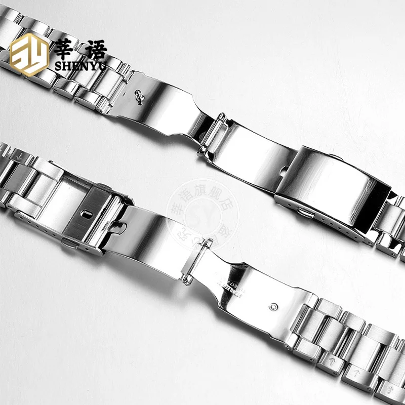 Ремешок Shenyu из нержавеющей стали высокого качества с изогнутым концом для Tissot 1853 Speedmaster T116617A, сменный мужской ремешок 22 мм
