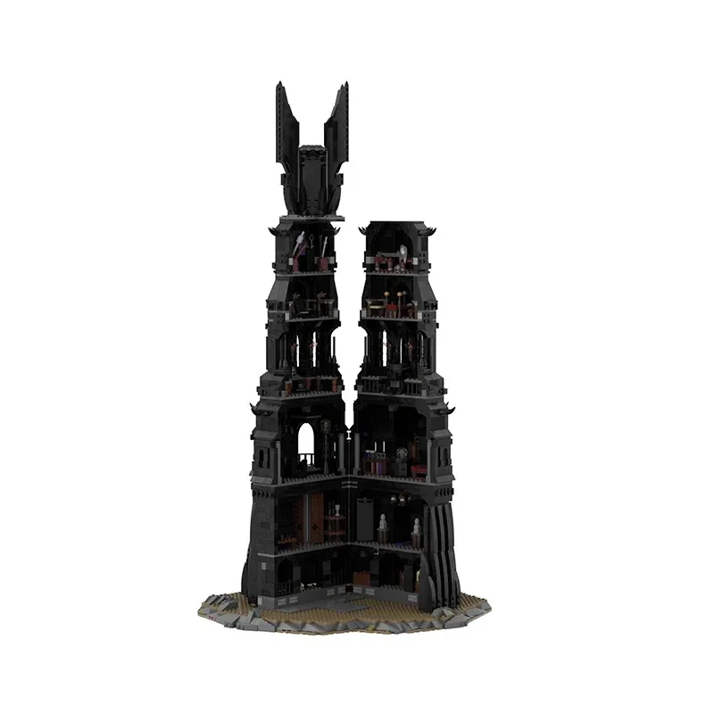 شعبية خواتم سحرية نموذج Moc بنة مشهد الفيلم UCS برج أسود نموذج القلعة الطوب لتقوم بها بنفسك تجميع عرض الشارع لعبة هدية