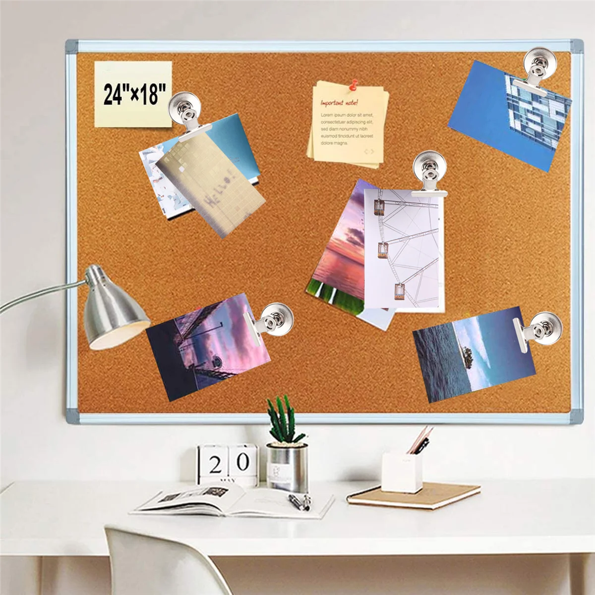 5Pcs Fridge Magnet Clips Message Note Holder Grip Magnetic Home Office Metal