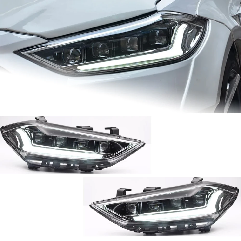 

Car Styling Headlights for Elantra LED Headlight 2016-2020 Elantra Front Lamp Drl Led Projector Lens Auto Accessories