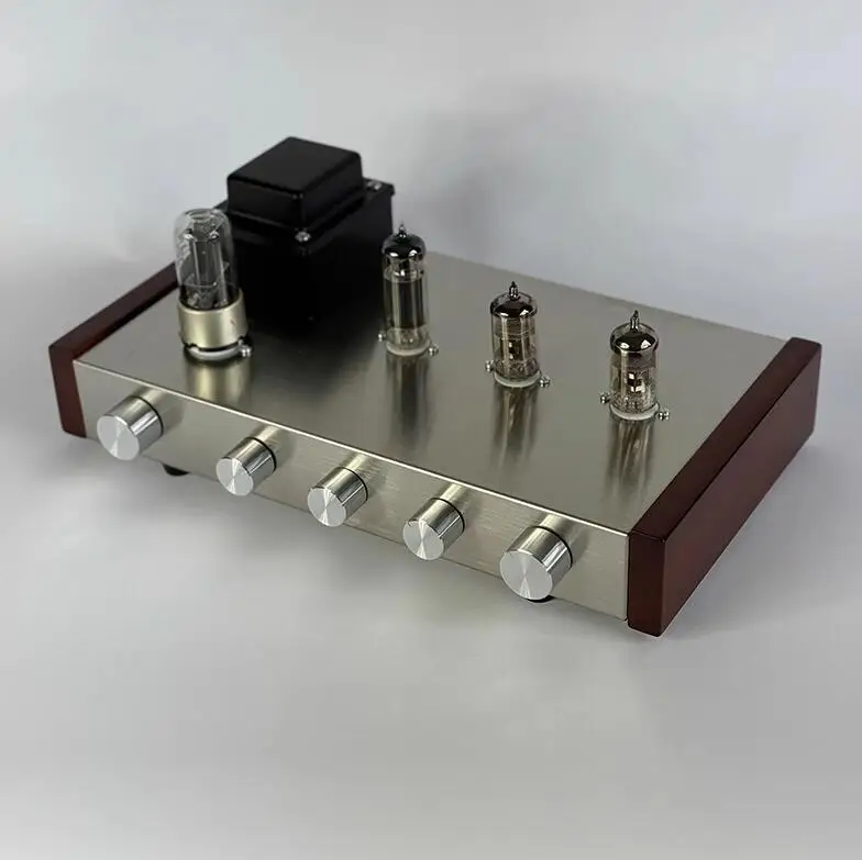 New 12AX7 electronic tube high and low tone hifi stereo preamplifier