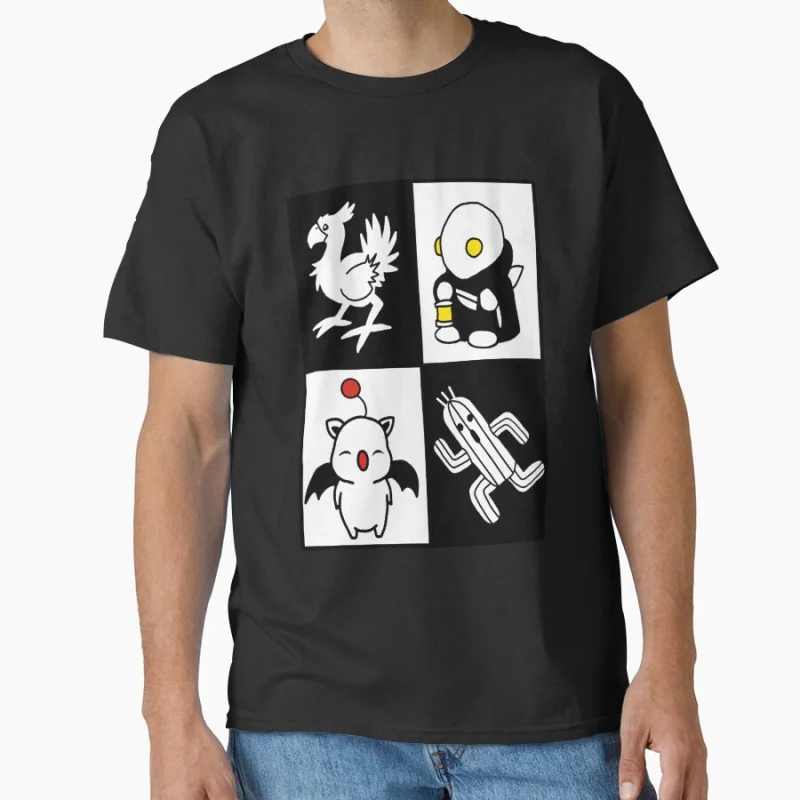 

Final Fantasy Baby Cards jrpg video game T Shirt for men 100% cotton large size Adult tops S-6XL
